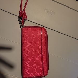 Pink coach wallet